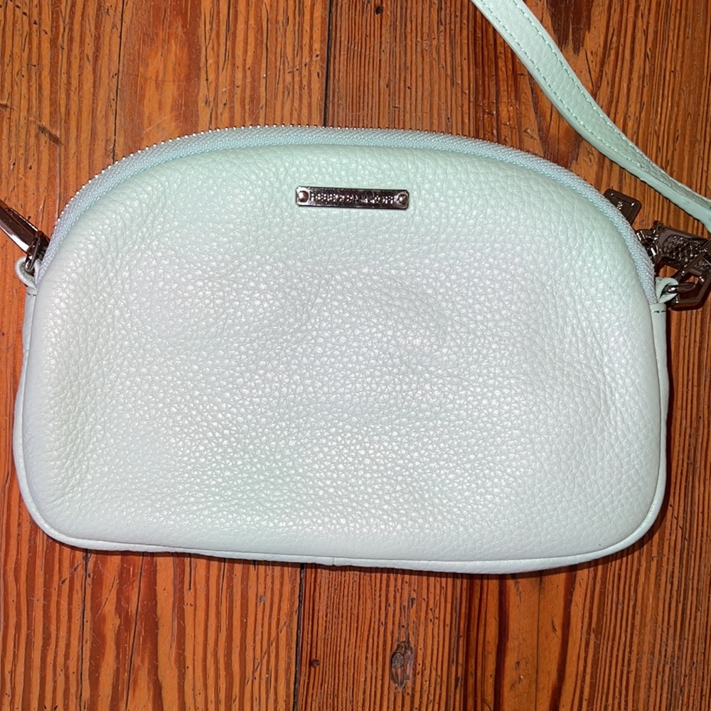 Rebecca Minkoff mint leather crossbody bag